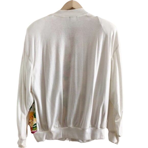 Vintage Bold Floral Sweater Jacket Large NWT - Picture 2 of 4